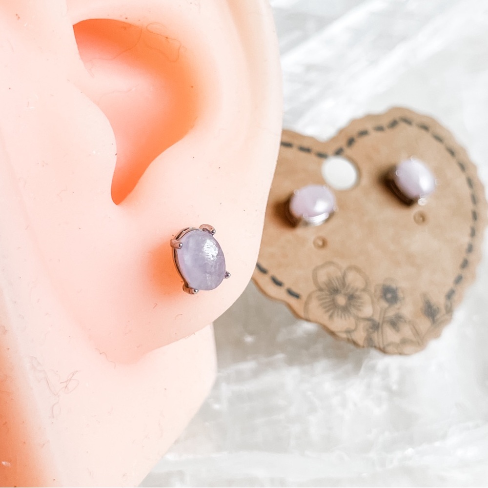 ✨Kunzite Stud Earrings s925 ✨